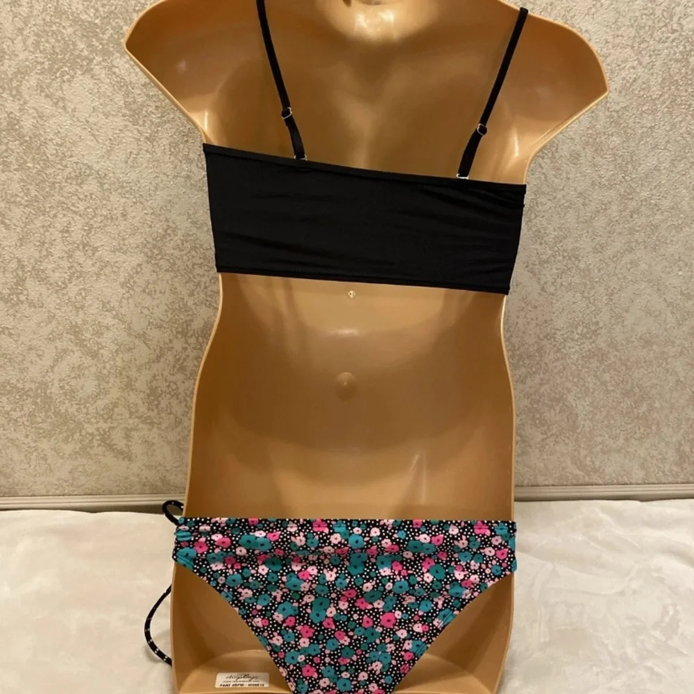 SHEIN Black and Floral Bikini Set